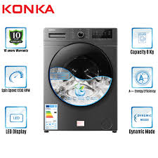 KONKA Washing Machine KG80-12B13 (8.0 KG) Front Loading Inverter