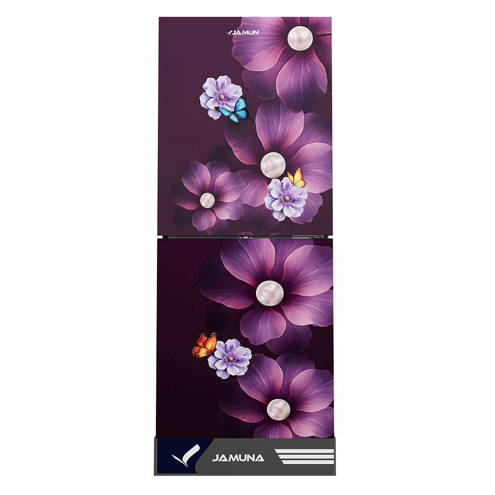 Jamuna 329L Refrigerator JE6-TM3B9QD Pearl Purple,Beuty blast ,Red Rose ,Magical black,Blue Habiscus