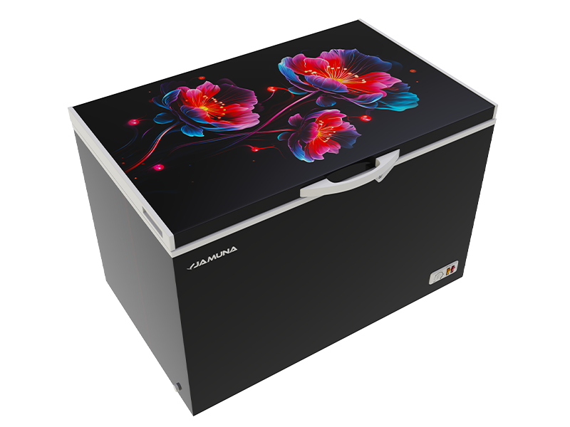 Jamuna 220L Freezer JF-D2B0L-QD Glowing Black, Red Bloom