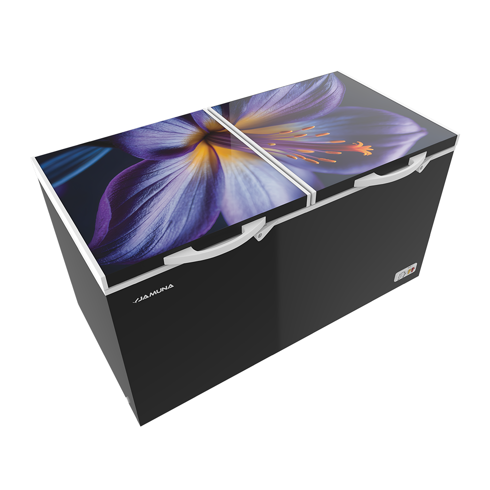 Jamuna 300L Freezer JF-D3J0L-QD-DD Black Bloom,Black Gold ,Blue WaterFall